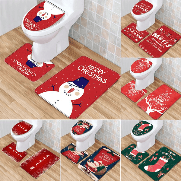 Christmas Bathroom Toilet Mat