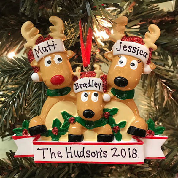 Christmas Reindeer Family Ornament