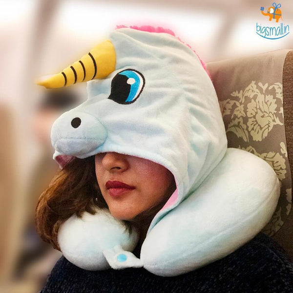 Unicorn Hoodie Neck Pillow