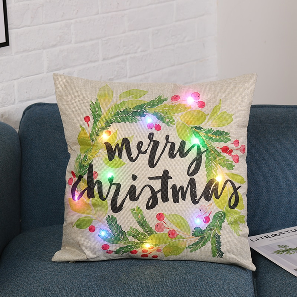 LED Christmas Pillow Case