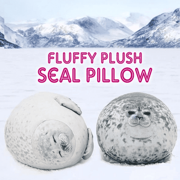 Fluffy Plush Seal Pillow