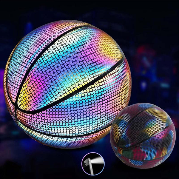 Holographic Glowing Reflective Basketball