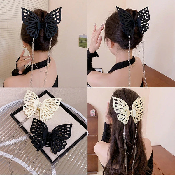 Butterfly Tassel Hair Claw