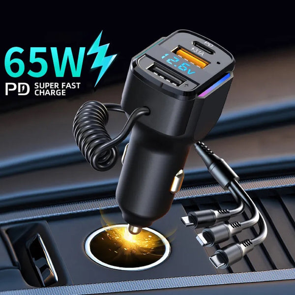 3 in 1 USB Car Charger