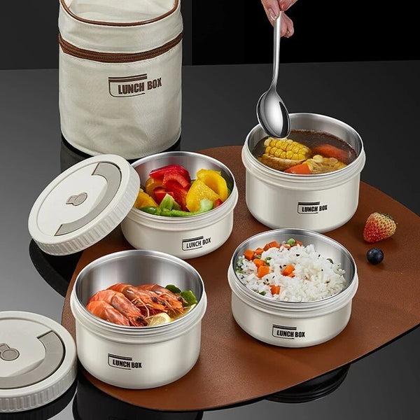 Portable Insulated Lunch Container Set