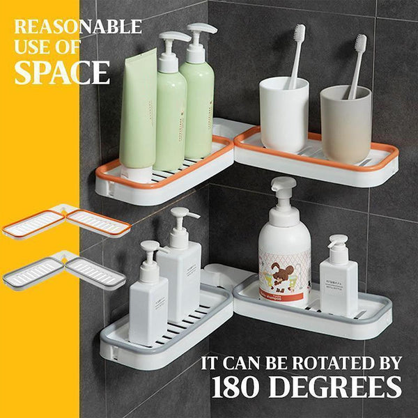 Bathroom Corner Punch-Free Rack