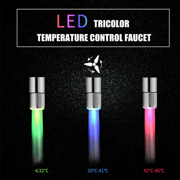 Temperature Sensor Faucet Light