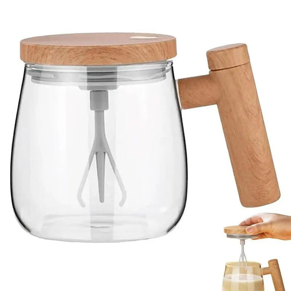 Self-stirring Glass Cup