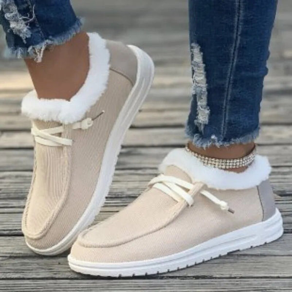 Winter Plush Lined Flat Shoes